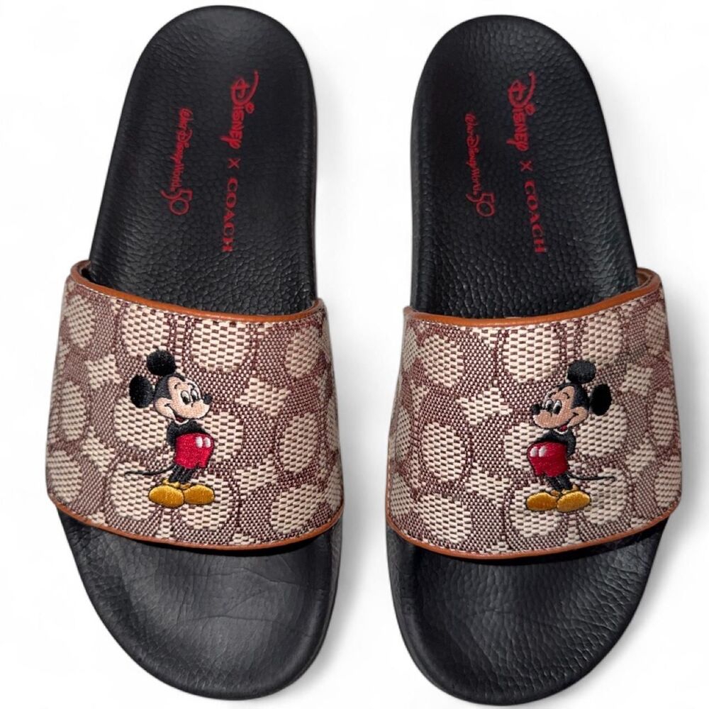 Authentic rare COACH DISNEY x 50th Anniversary of Walt Disney Slides 9 mickey